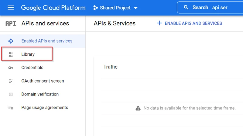 Enable APIs and Services