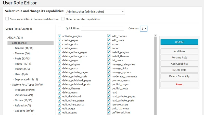 افزونه User Role Editor